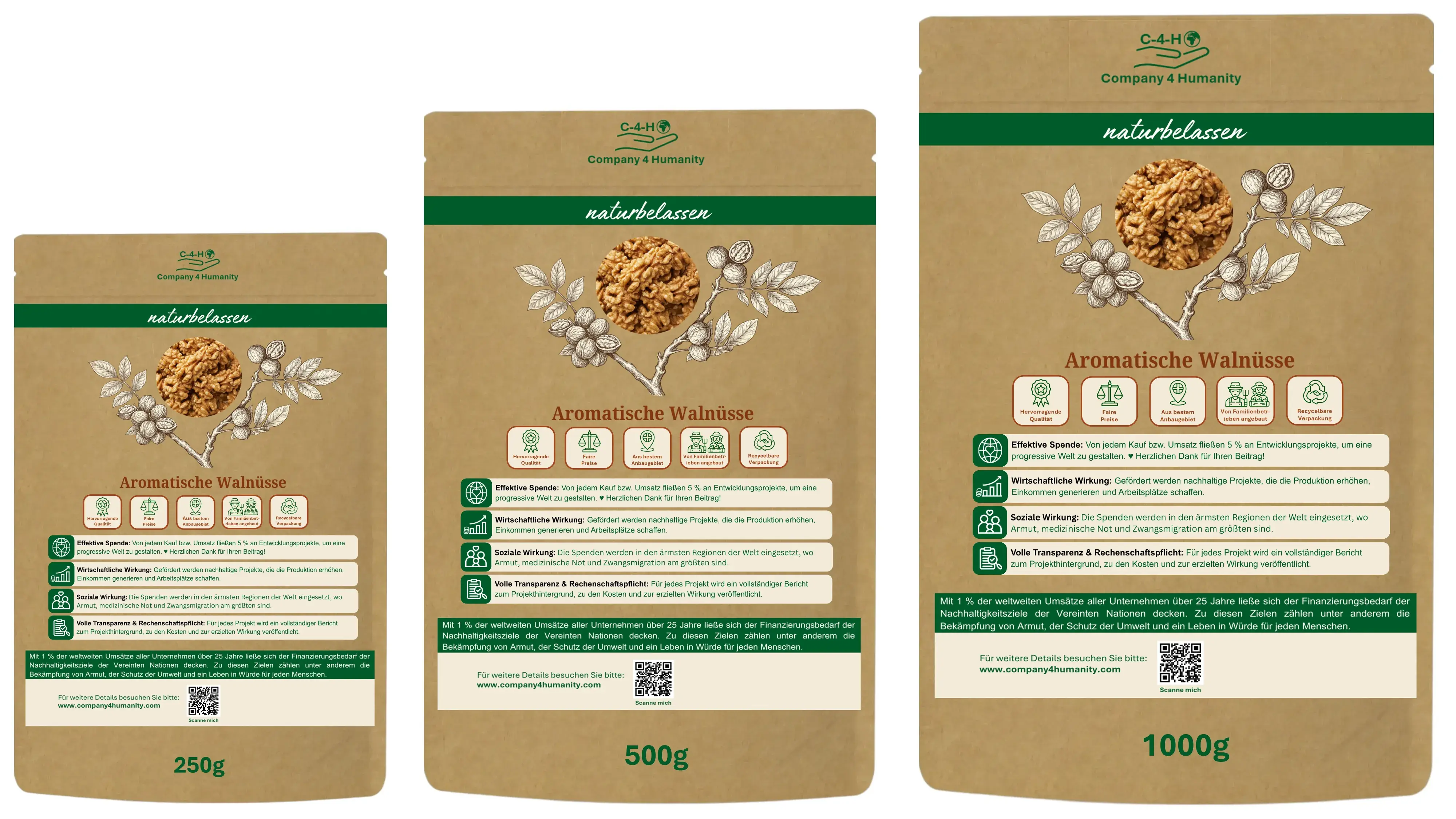 250 g, 500 g oder 1 kg