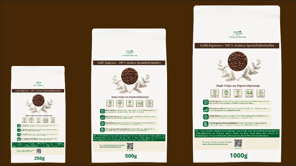 DE | Größen | 250 g, 500 g oder 1 kg | Wählen Sie Ihre Größe – je größer die Packung, desto günstiger der Preis pro 100 g.