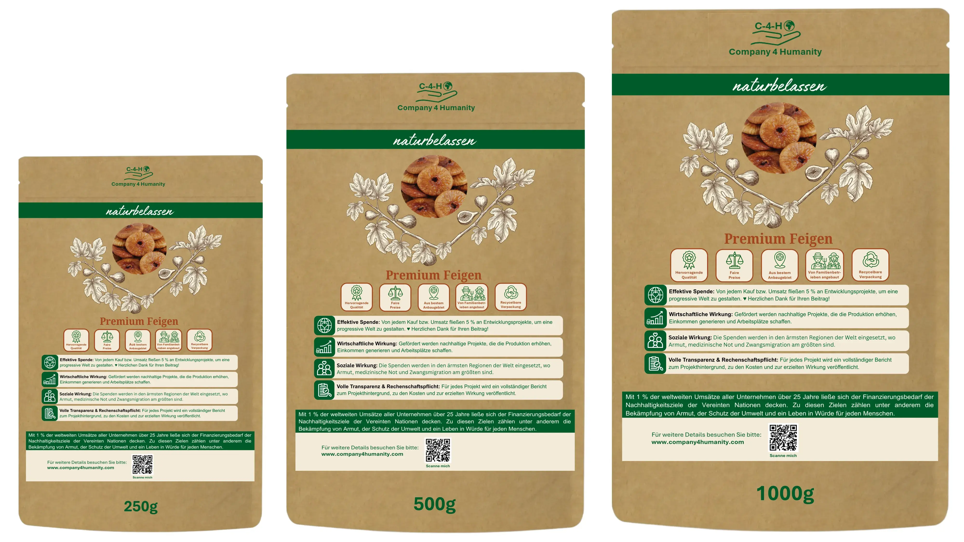 250 g, 500 g oder 1 kg