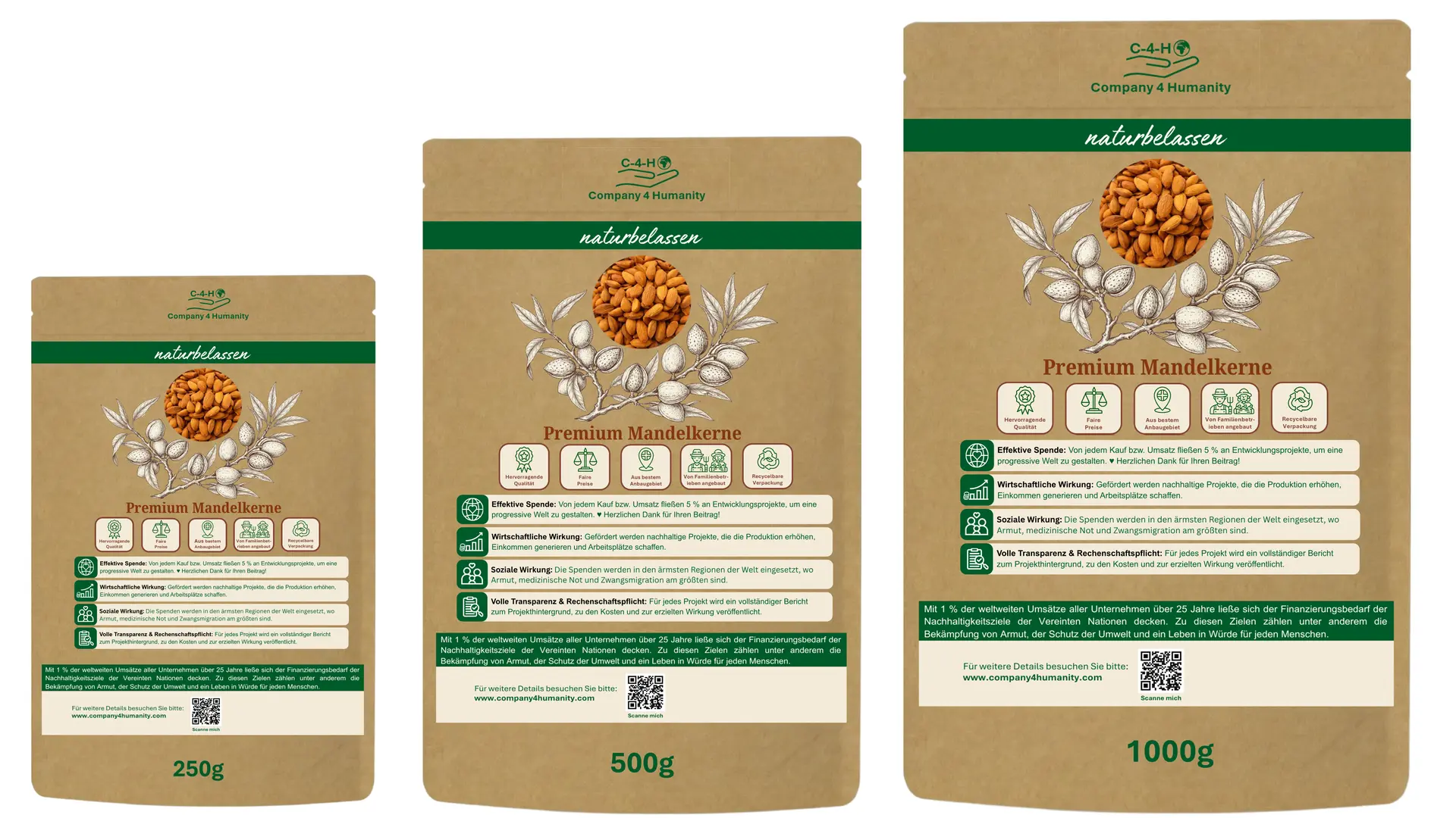 250 g, 500 g oder 1 kg