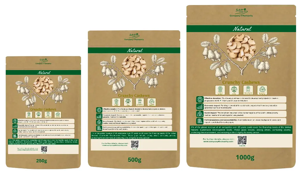 EN | Sizes | 250 g, 500 g or 1 kg | Choose your size – the bigger the pack, the lower the price per 100 g.